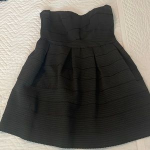 B. Darlin strapless black mini bondage dress